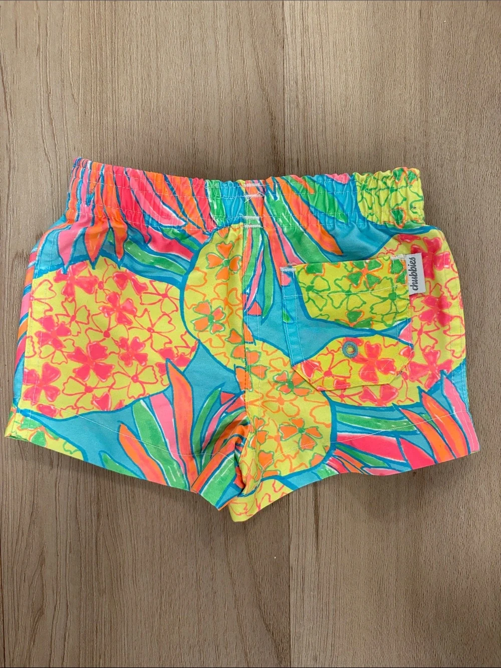 Chubbies Kids Neon Tropical Floral Swim Shorts 12-18 months